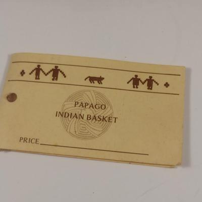Hand Made Papago Indian Basket with Matchbook Collection