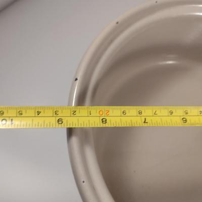 Vintage Enameled Metal Baking Dish with Lid