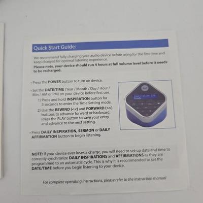Joel Osteen Inspiration Wireless Portable Audio Cube With Sermons & Affirmations