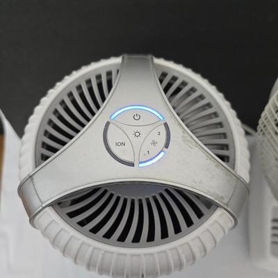 Homedics Totalclean Ion air purifier Model AP-T-10-WT With Optimus oscillating 3 speed electric fan Model F-1210