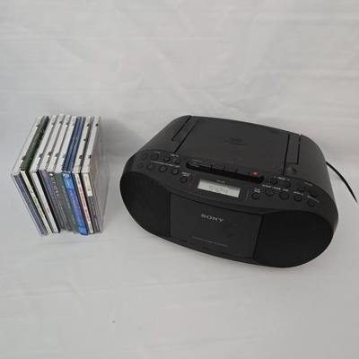 Sony Personal Audio system model No. CFD-S70 with a collection of great music on CD