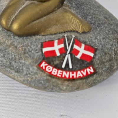 Copenhagen Lady Mermaid On a Rock Small Vintage Statue, Danish