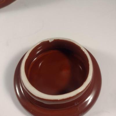 Glazed "It'll Do" Pottery Jar with Lid