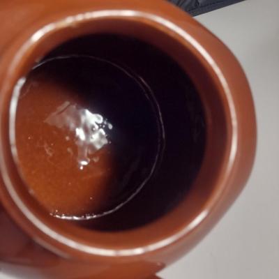 Glazed "It'll Do" Pottery Jar with Lid