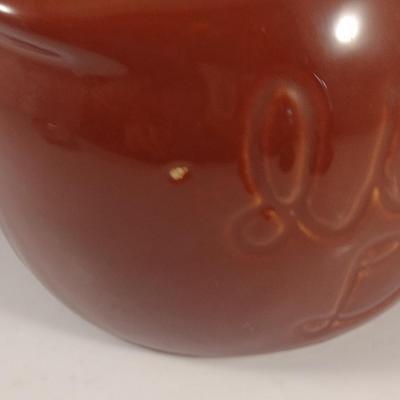 Glazed "It'll Do" Pottery Jar with Lid