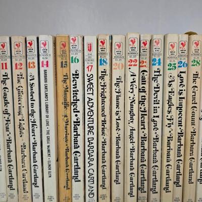 Barbara Cartland paperback books