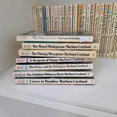 Barbara Cartland paperback books