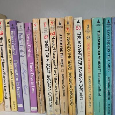 Assortment of Barbara Cartland paperback books