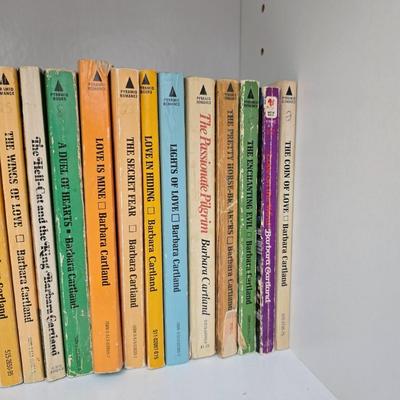 Assortment of Barbara Cartland paperback books