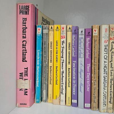 Assortment of Barbara Cartland paperback books