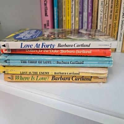 Assortment of Barbara Cartland paperback books