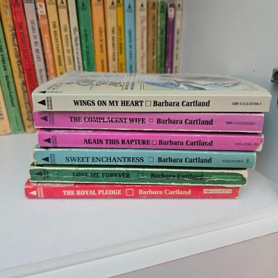 Assortment of Barbara Cartland paperback books