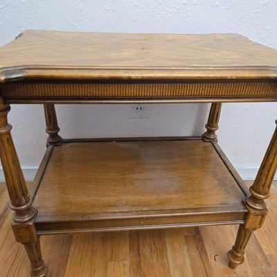Mid 20th Century Drexel Heritage End Table with baskets