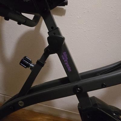 Slim Cycle exercise bicycle - Fitness from the closet! Easy convenient fold away bike - perfect for winter riding weight loss!