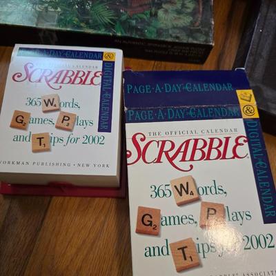 Variety of board games and a few puzzles - Monopoly world edition- Scrabble - Backgammon and more