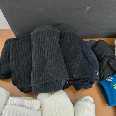 A whole lot of socks! Fuzzy - ankles - Designed - Nylons and others