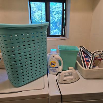 Laundry bundle - hamper - Iron - Tide Laundry soap - Hangers and more