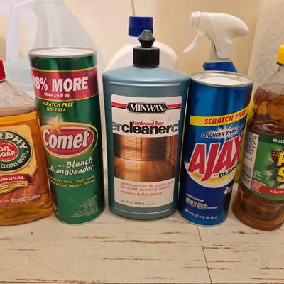 Cleaning chemicals and paper towels