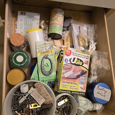 Hardware "Junk drawers" Drawers full of an assortment of household hardware and a few small hand tools