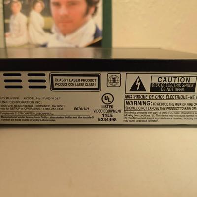Sanyo DVD Player Model FWDP105F with remote and a collection of movies on DVD