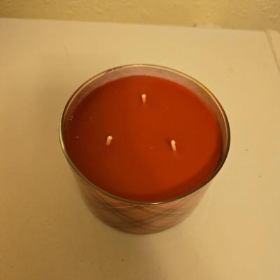 Halloween / Fall decor - pumpkin candles - fall leaves - skeleton - and more