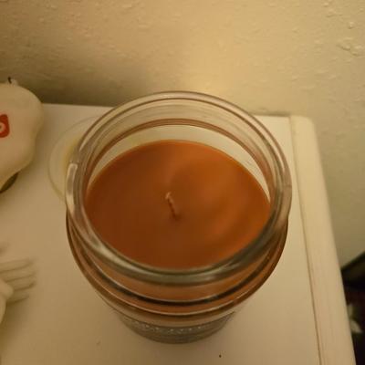Halloween / Fall decor - pumpkin candles - fall leaves - skeleton - and more