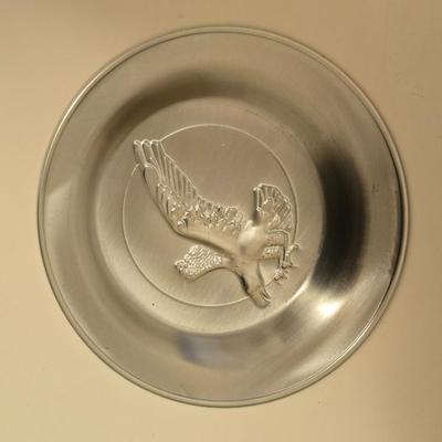 Eagle decor and man cave items Wooden trinket box - eagle bell - eagle letter opener - old watch - keychains - pocketknives and more