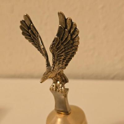 Eagle decor and man cave items Wooden trinket box - eagle bell - eagle letter opener - old watch - keychains - pocketknives and more