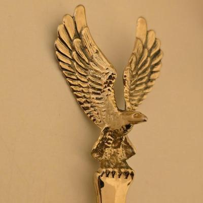 Eagle decor and man cave items Wooden trinket box - eagle bell - eagle letter opener - old watch - keychains - pocketknives and more