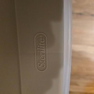 Two, three drawer plastic storage units
