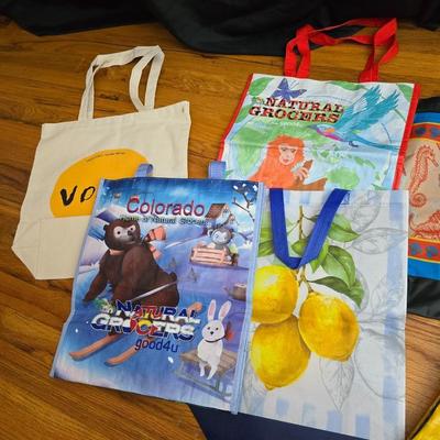Large assortment of grocery / shopping bags