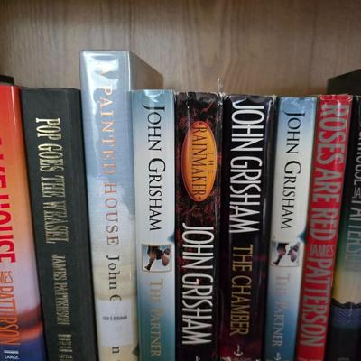 Variety of hardback books - John Grisham - James Patterson - Robert Parker