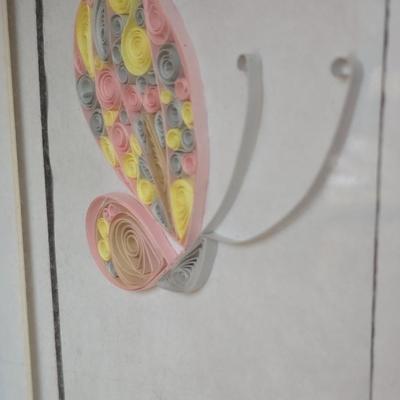 Home decor - sand art - cases - framed origami butterfly