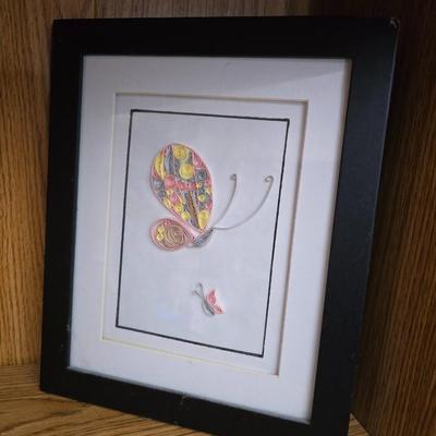 Home decor - sand art - cases - framed origami butterfly