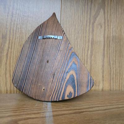 Vintage copper model T music box with movement in the hood plays Tijuana Taxi and a neat wooden sailboat