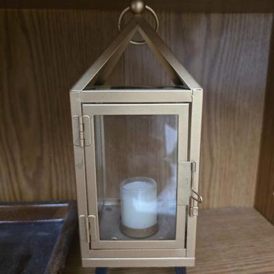 Home decor - MCM Drip glaze pottery - candle lantern - candle - and a wonderful art vase
