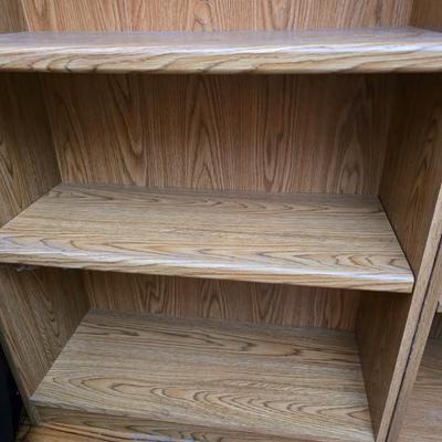 Tall bookshelf with adjustable shelves