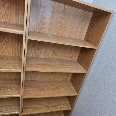 Tall bookshelf with adjustable shelves