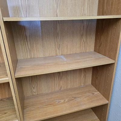 Tall bookshelf with adjustable shelves