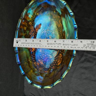 Vintage Indiana glass carnival glass large fruit bowl