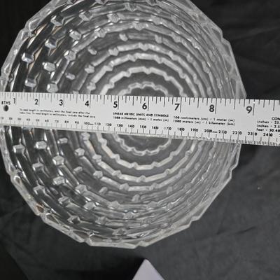 Beautiful new in box Mikasa Palazzo Crystal vase 11.6" tall with nearly matching large bowl