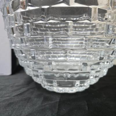 Beautiful new in box Mikasa Palazzo Crystal vase 11.6" tall with nearly matching large bowl
