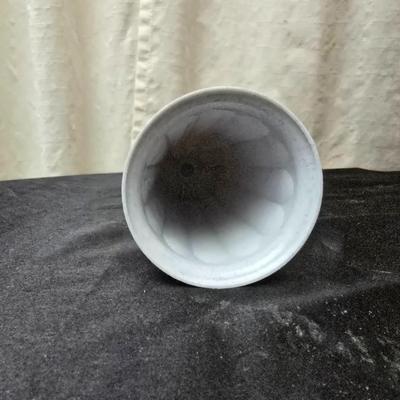 Faux flower bouquets one in glass vase, one in large blow mold Swan and tulip wall art