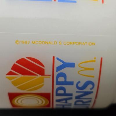 Vintage FireKing Mcdonalds mugs and three small FireKing bowls