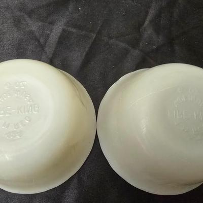 Vintage FireKing Mcdonalds mugs and three small FireKing bowls