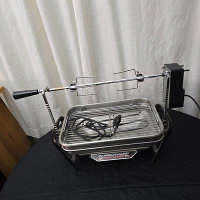 Farberware open hearth electric broiler / grill with rotisserie and a round electric grill