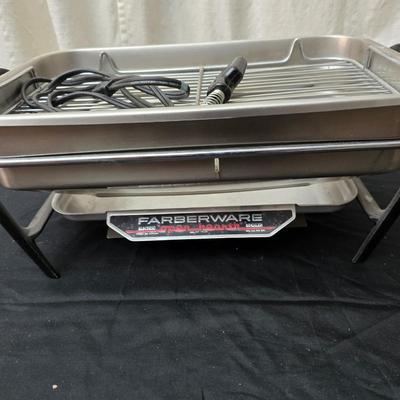 Farberware open hearth electric broiler / grill with rotisserie and a round electric grill