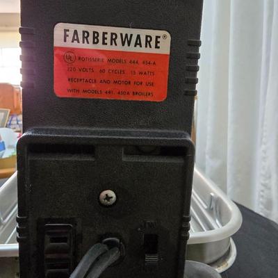 Farberware open hearth electric broiler / grill with rotisserie and a round electric grill