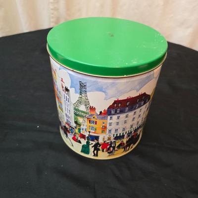 Vintage collectible and new Tins - campfire girls tin with blue bird pin - tea containers - vintage coffee and more