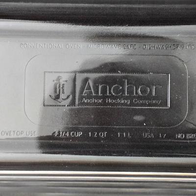 Anchor Hocking glass lidded food storage containers